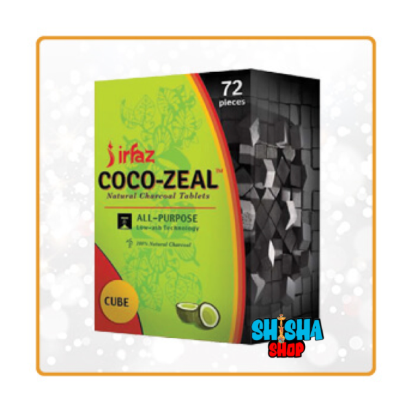 COCO ZEAL PREMIUM COCONUT COALS CUBE (72PIECES)